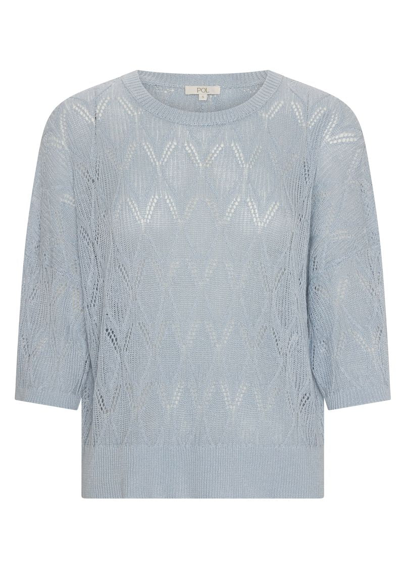 Rosin Pointelle Tee Blue