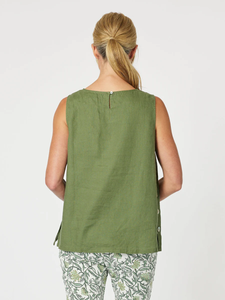 Sara Side Button Cami - Khaki
