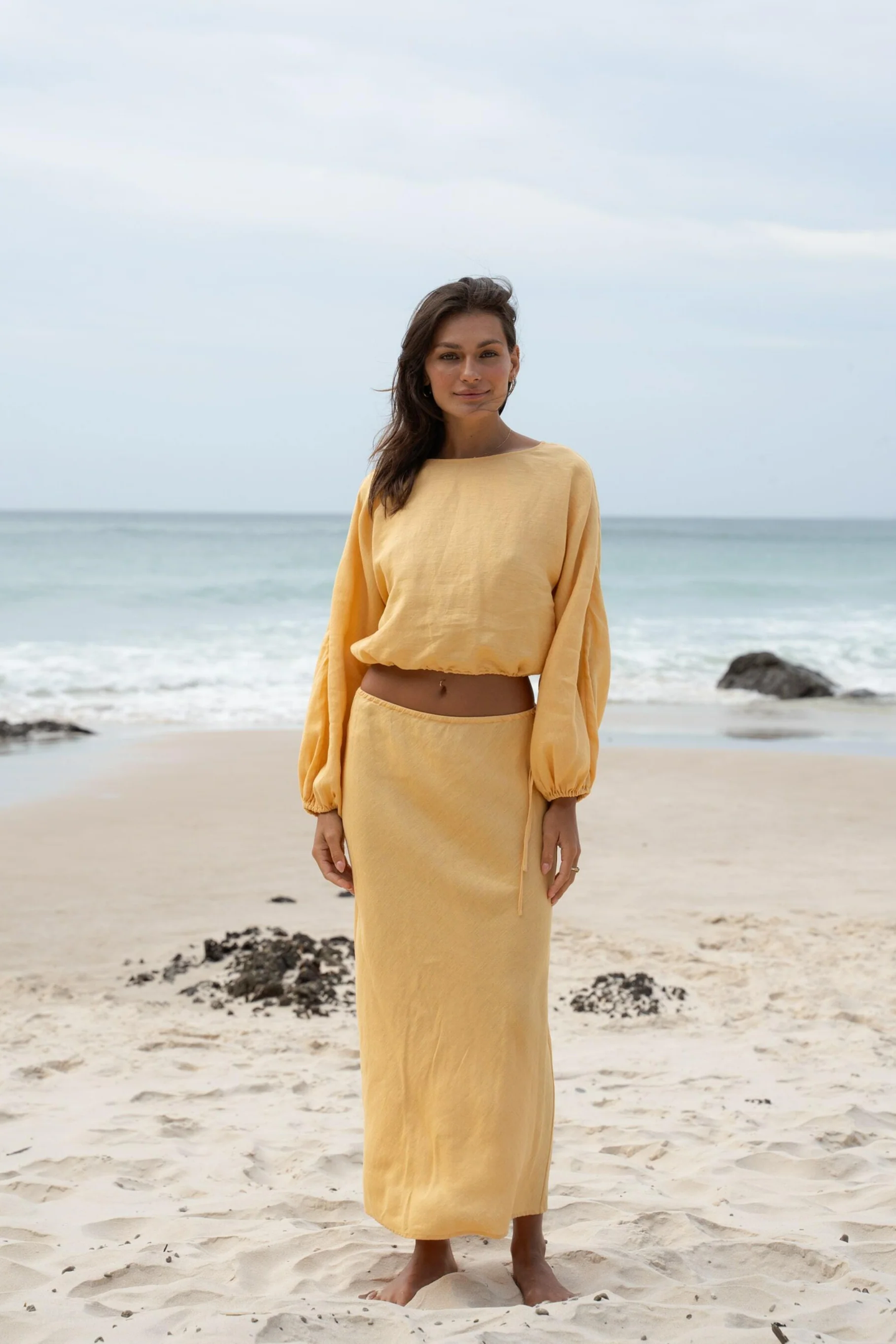 Louisa Linen Top Butter