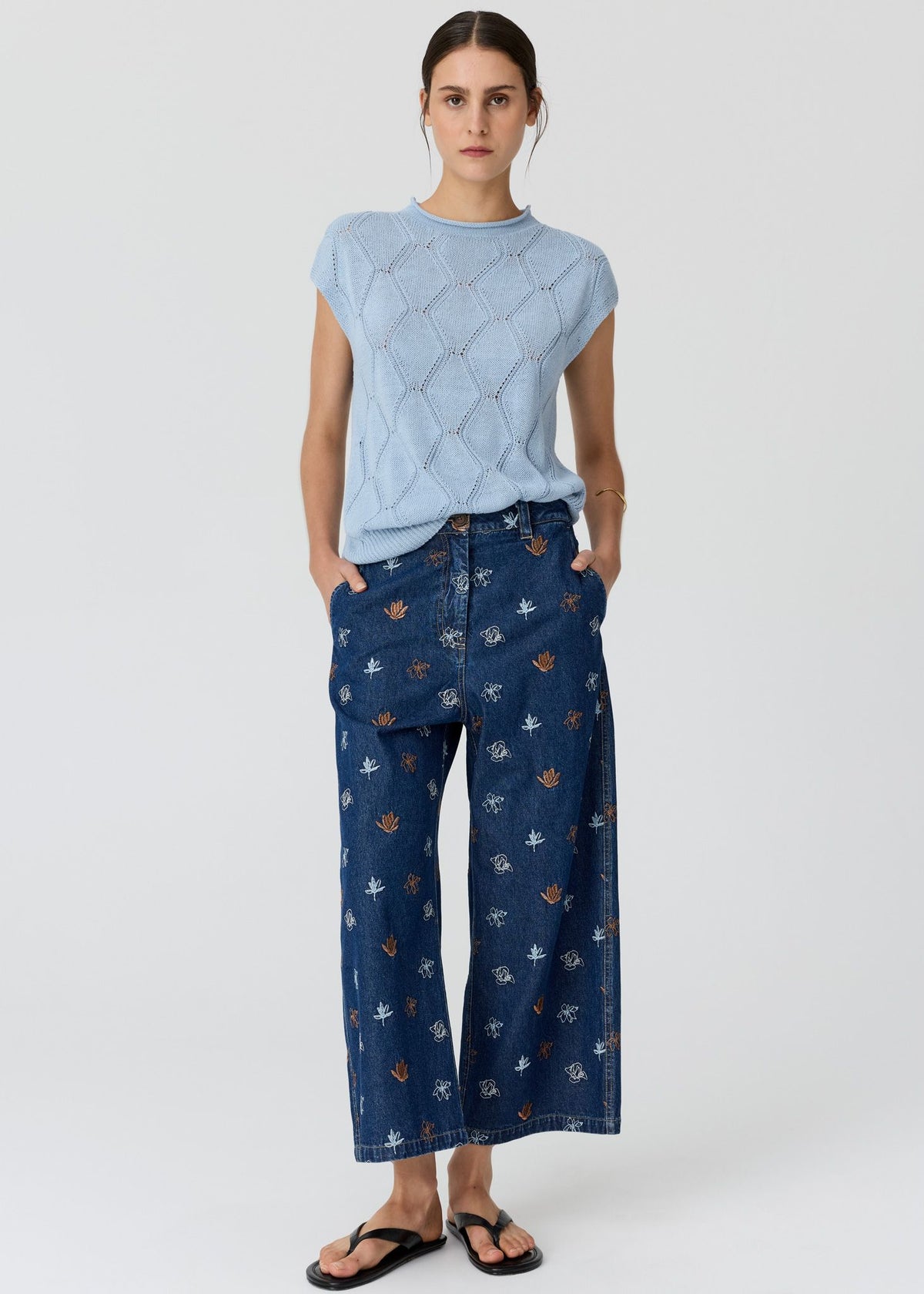 Rosin Cable Knit Blue