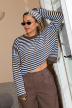 Load image into Gallery viewer, Olive Tie Neck Knit - Blue Cocoa