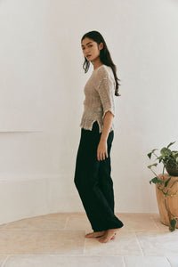 Boheme Box top with Sleeve Netta Naturale Self Stripe