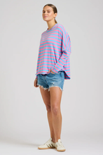 Load image into Gallery viewer, Raw Summer Sweatshirt - Pink/Mid Blue Stripe