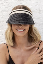 Load image into Gallery viewer, CABARITA - RAFFIA VISOR - BLACK