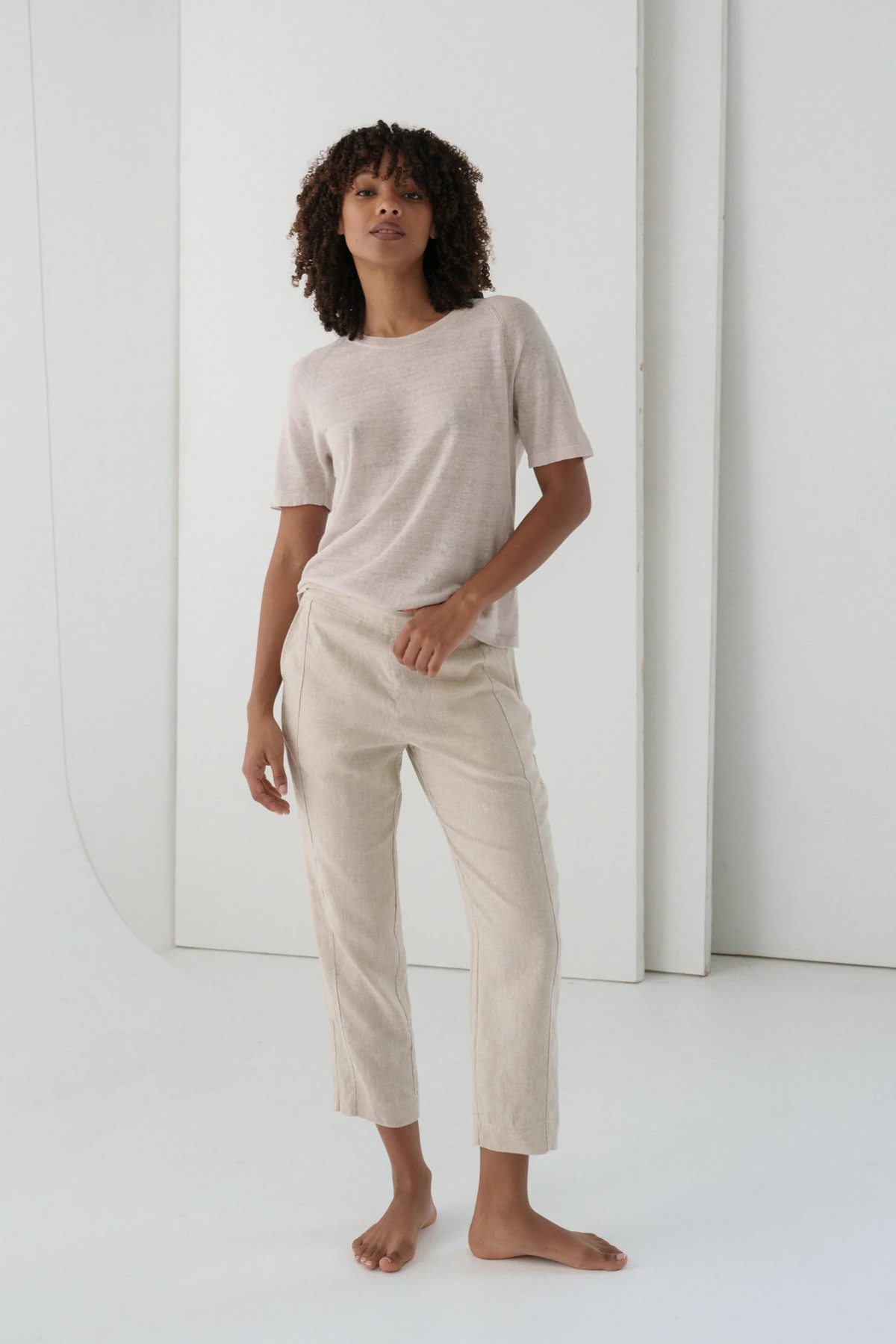 Emer Linen Pants Oatmeal