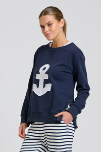 Classic Zipside Sweatshirt Nautical - Navy