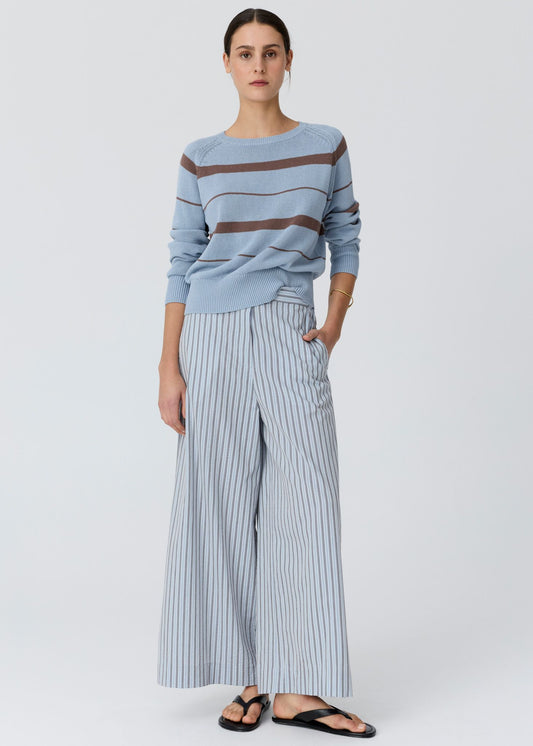 Rosin Stripe Knit Blue/Choc