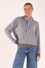 Load image into Gallery viewer, Olive Tie Neck Knit - Blue Cocoa