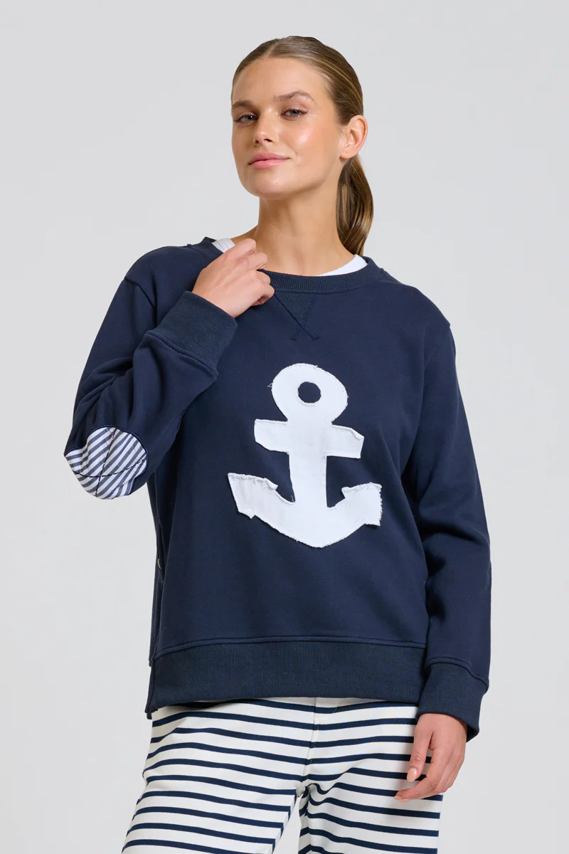 Classic Zipside Sweatshirt Nautical - Navy