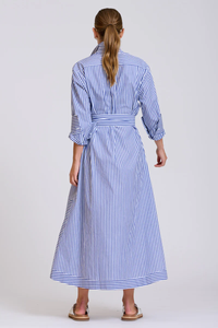 The Sybil Oversized Dress - Navy Stripe