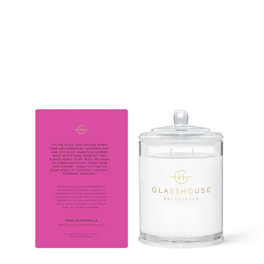 Music City Magic Peony Rose & Leather 380g Triple Scented Soy Candle