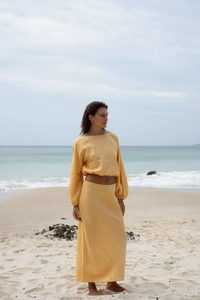 Louisa Linen Top Butter