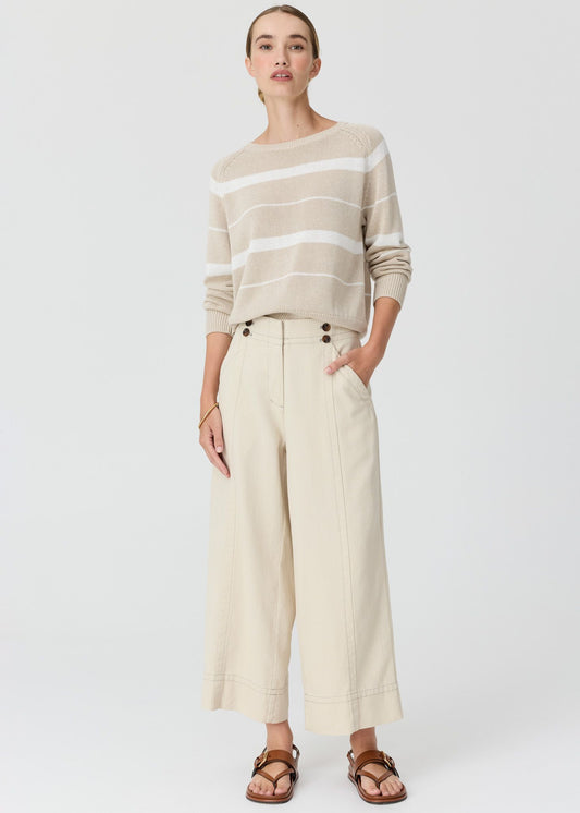 Rosin Stripe Knit Pebble/chalk