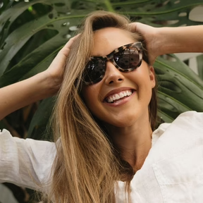COLLIDE SANDSTONE - Bio Acetate Tortoise Frame l Khaki Polarised Lens