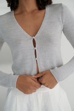 Load image into Gallery viewer, Indie Pine Merino Cardi Knit Fog
