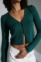 Load image into Gallery viewer, Indie Pine Merino Cardi Knit Pine