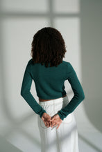 Load image into Gallery viewer, Indie Pine Merino Cardi Knit Pine