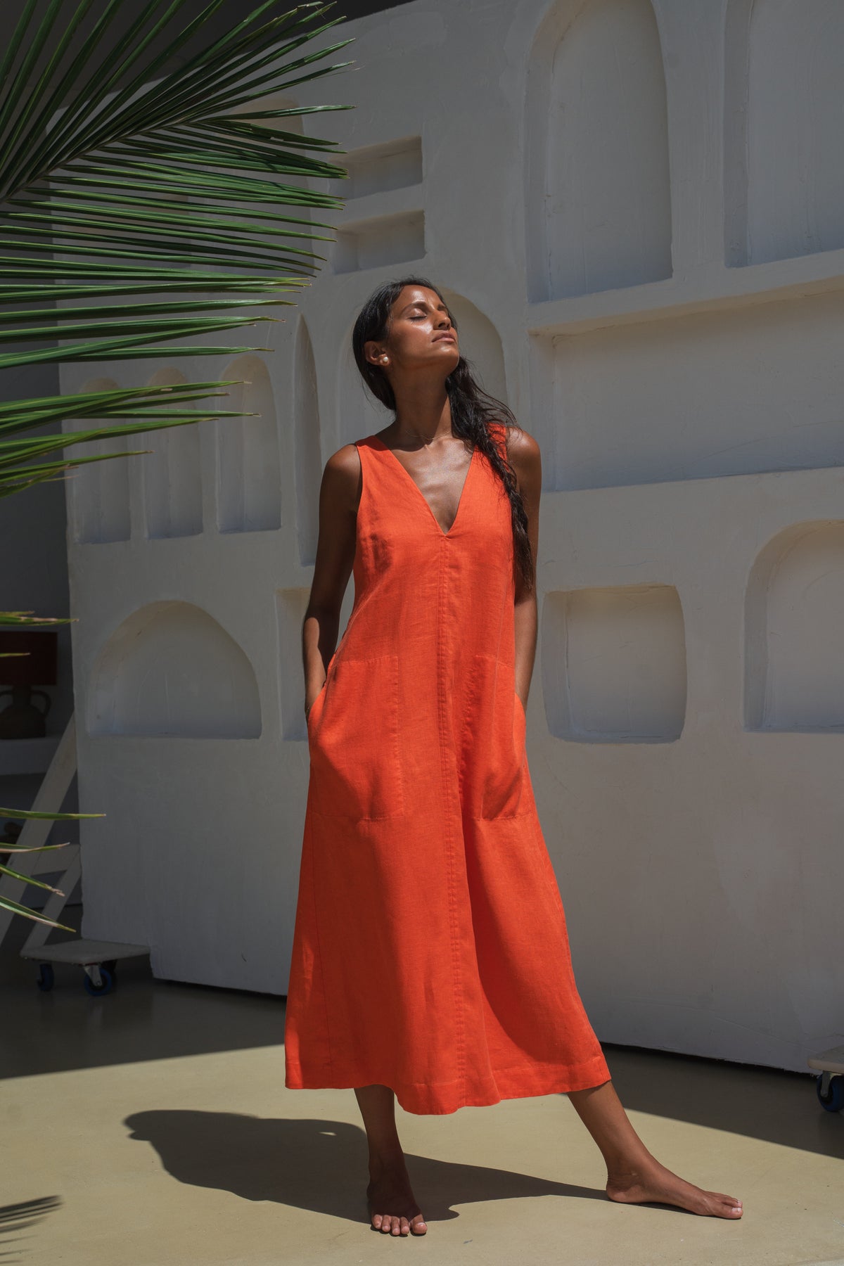 Iris Linen Dress Spritz