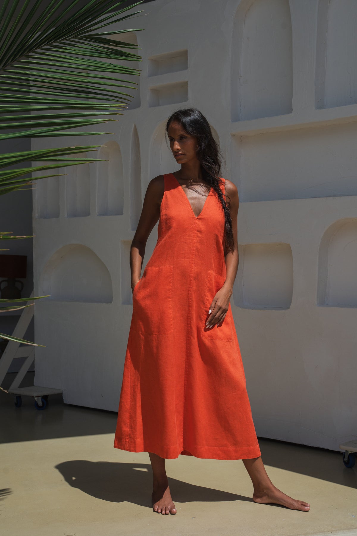 Iris Linen Dress Spritz