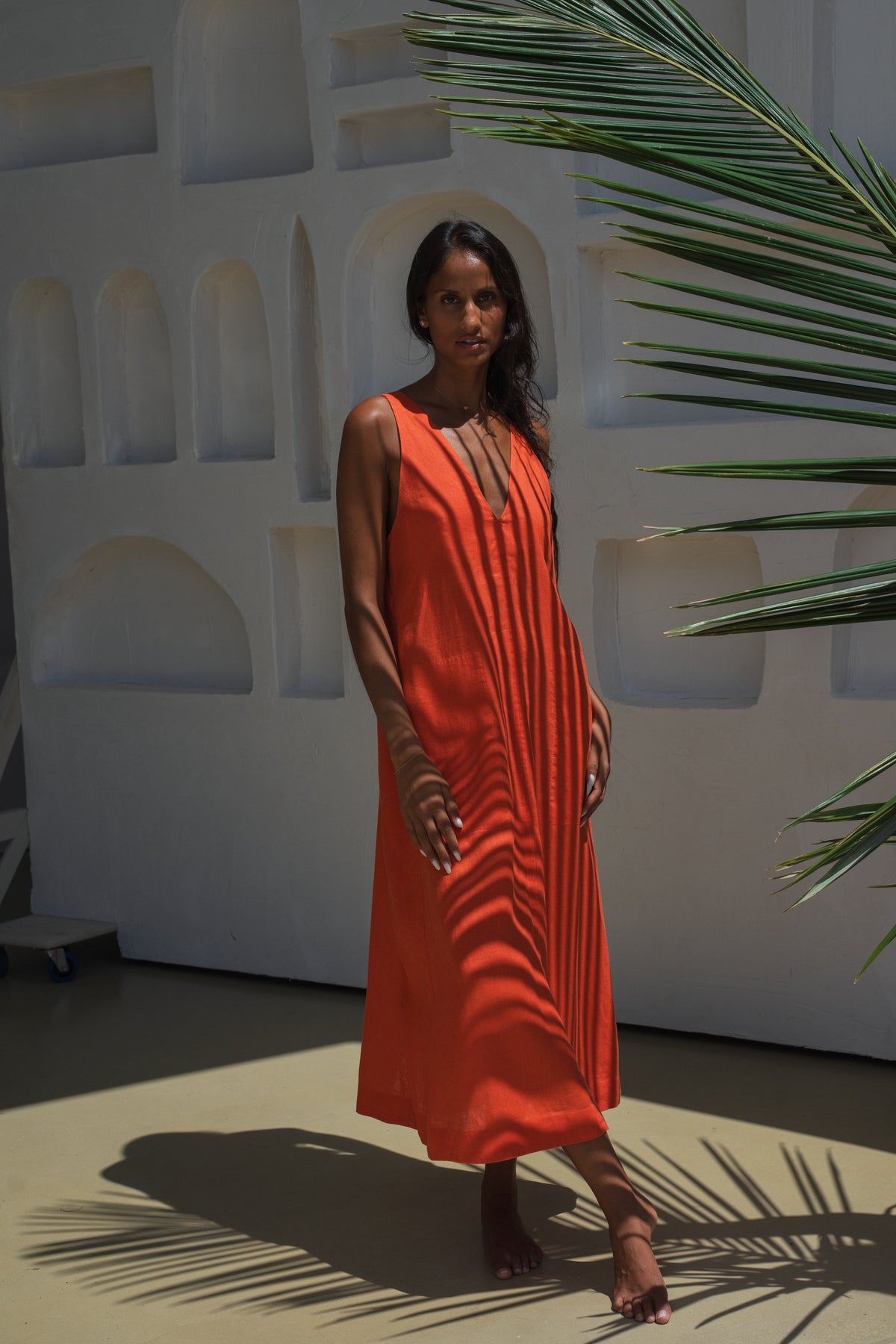 Iris Linen Dress Spritz