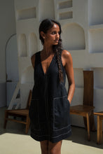 Load image into Gallery viewer, Isla Linen Dress Black