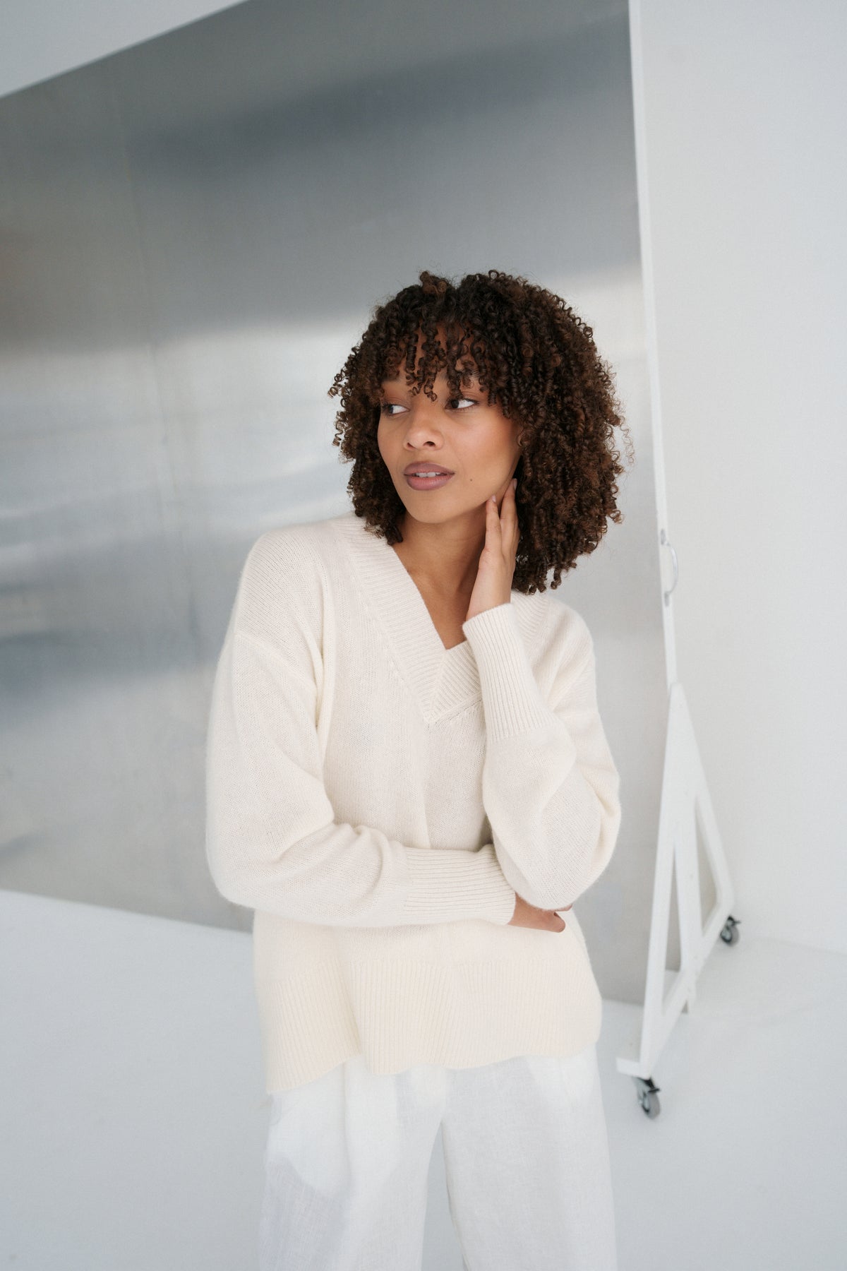 June Cashmere Knit Ivory