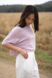 Addison Knit Top Soft Lilac