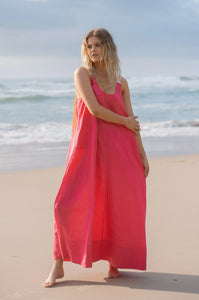 Azul Linen Dress Watermelon