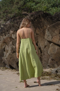 Coco Linen Dress Lemongrass