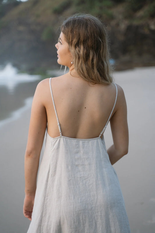 Coco Linen Dress Oatmeal