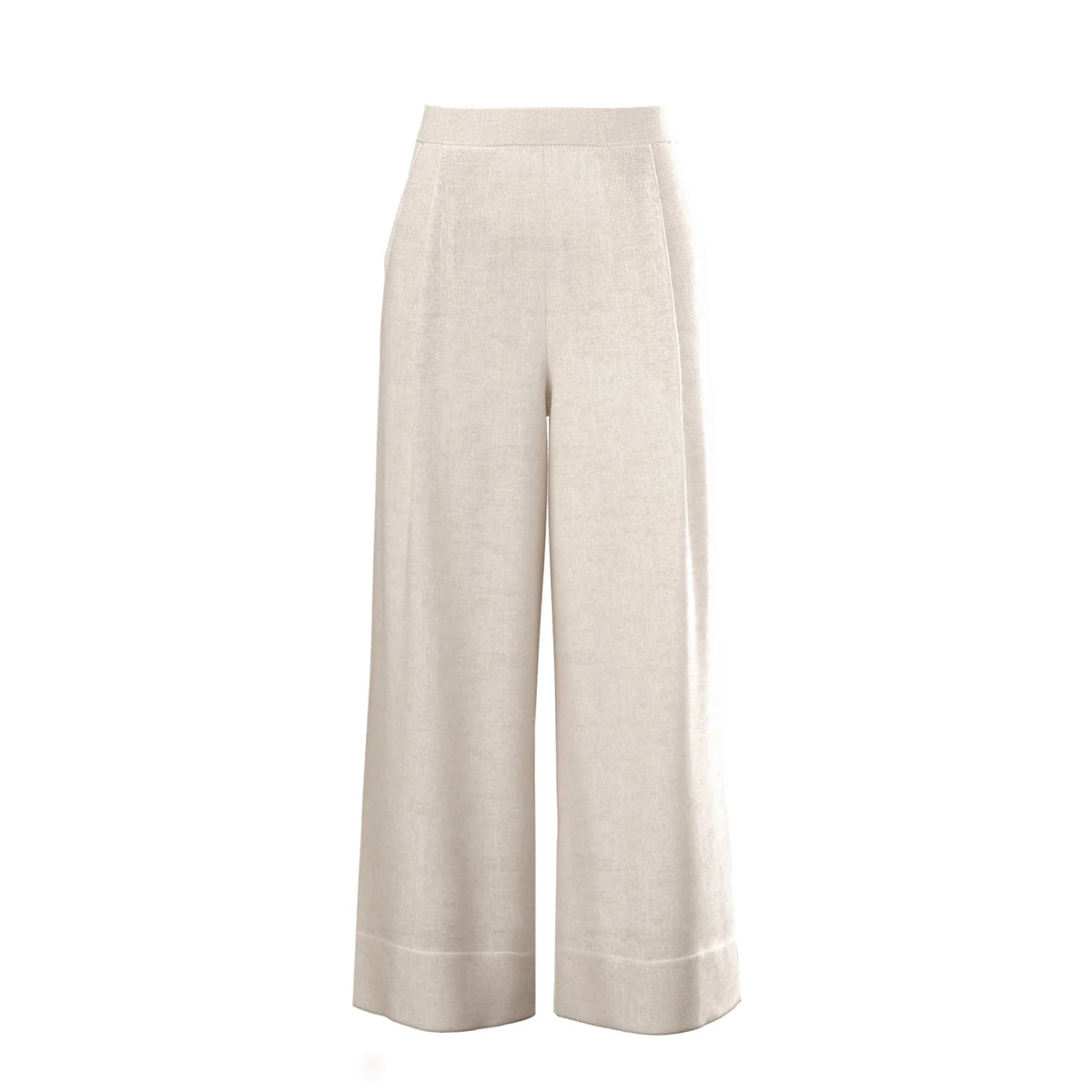 Ivy Linen Crop Pants - Oatmeal