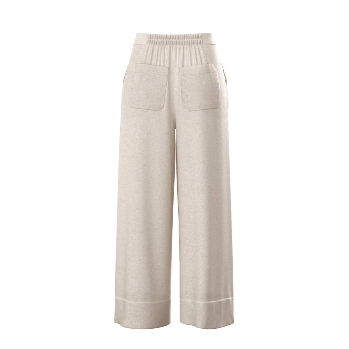 Ivy Linen Crop Pants - Oatmeal