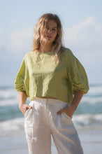 Load image into Gallery viewer, Leia Linen Top Lemongrass