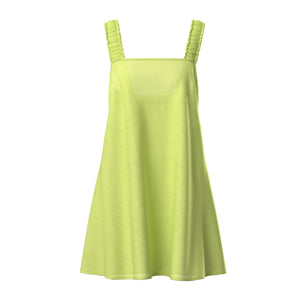 Zahra Linen Dress Lemongrass