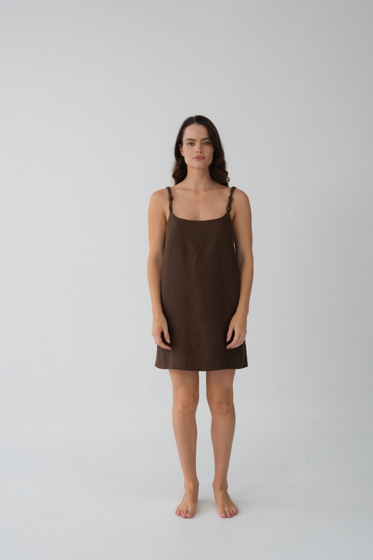 Tevi Linen Slip Chocolate