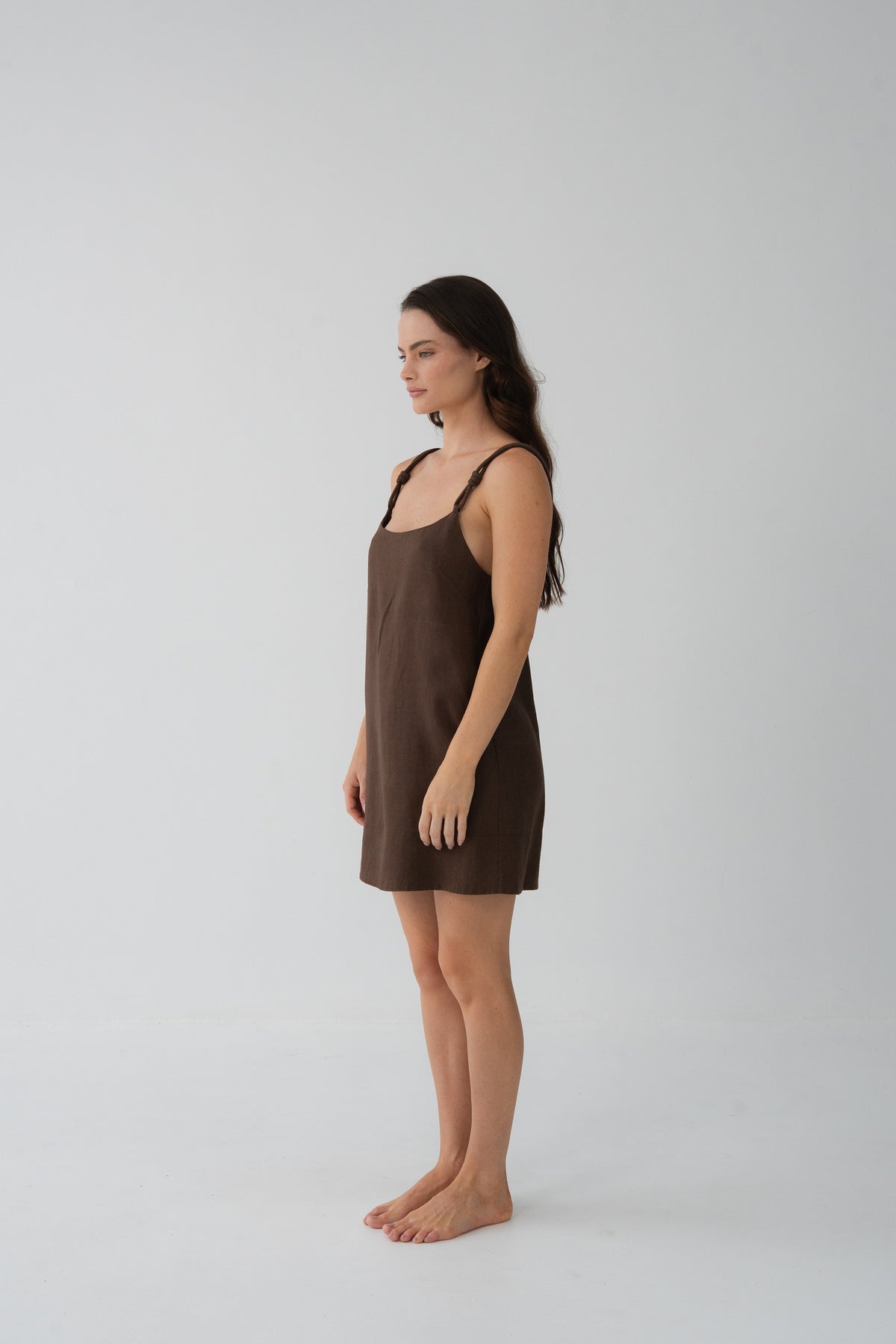 Tevi Linen Slip Chocolate
