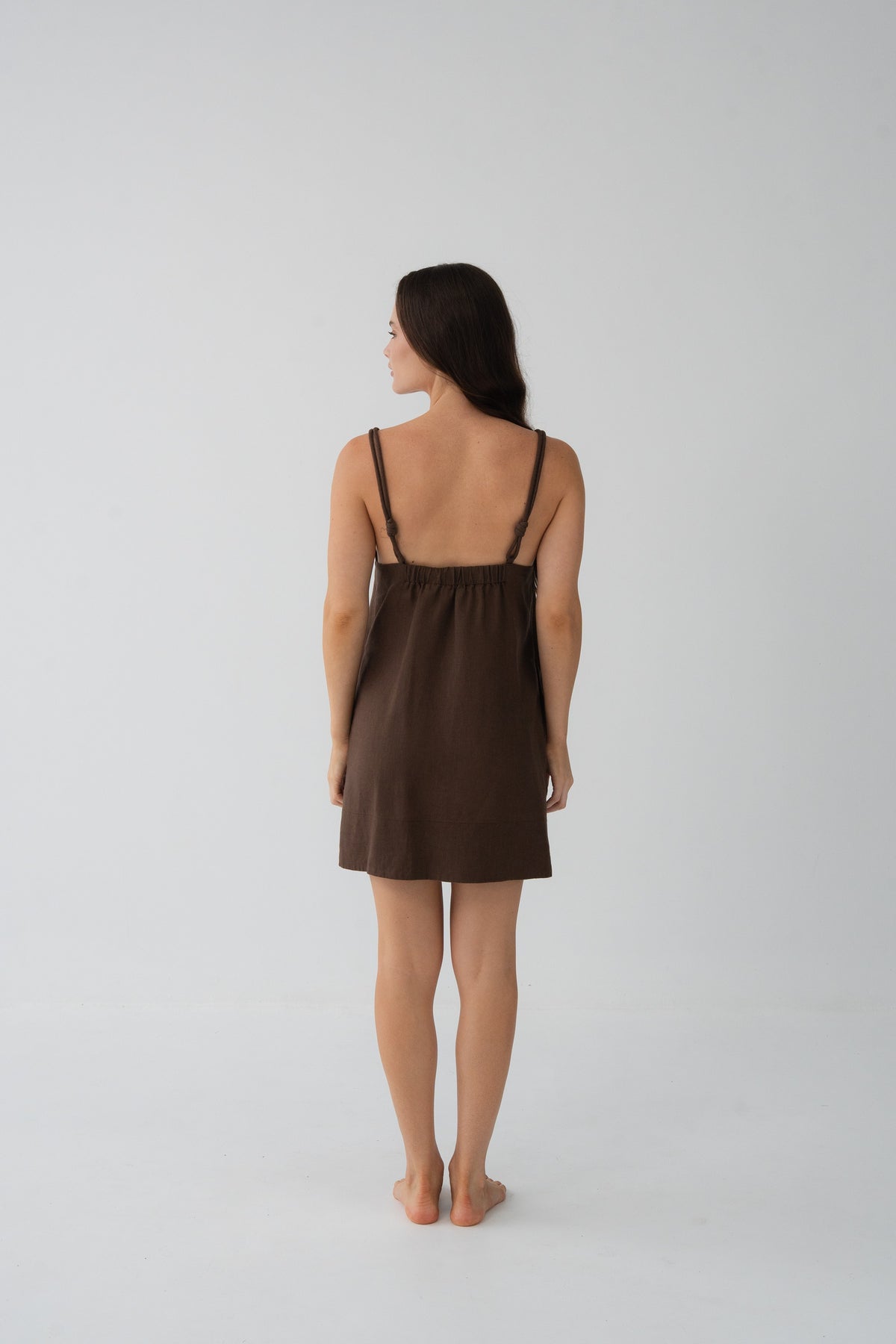Tevi Linen Slip Chocolate