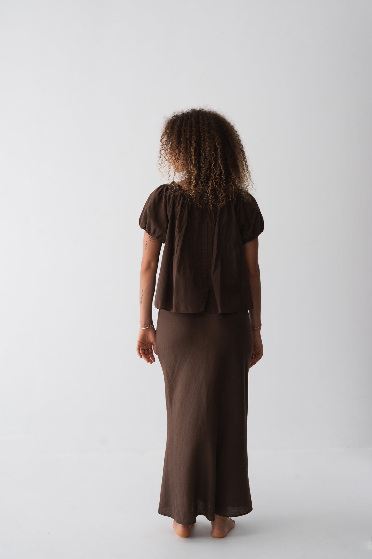 Tilly Cotton Voile Top Chocolate