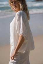 Load image into Gallery viewer, Tina Linen Top Ivory