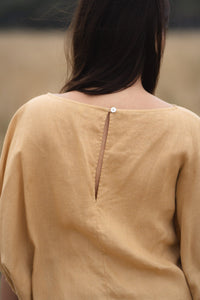 Tina Linen Top Sand