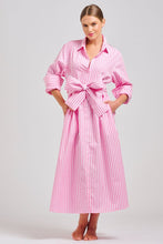 Load image into Gallery viewer, The Luna Oversized Long Shirtdress - Pink Stripe