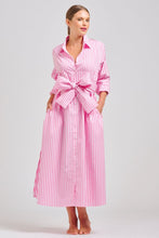 Load image into Gallery viewer, The Luna Oversized Long Shirtdress - Pink Stripe