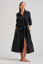 Load image into Gallery viewer, The Luna Oversized Long Shirtdress - Black