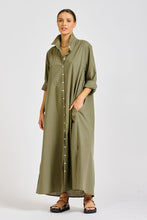 Load image into Gallery viewer, The Luna Long Shirt Dress - Khaki