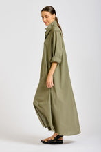 Load image into Gallery viewer, The Luna Long Shirt Dress - Khaki