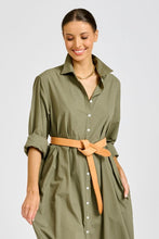 Load image into Gallery viewer, The Luna Long Shirt Dress - Khaki