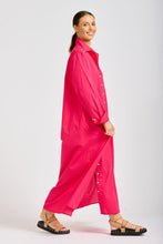 Load image into Gallery viewer, The Luna Long Shirt Dress - Raspberry