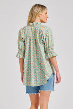Load image into Gallery viewer, The Marlo Easy Flow Short Sleeve Shirt - Mint Floral