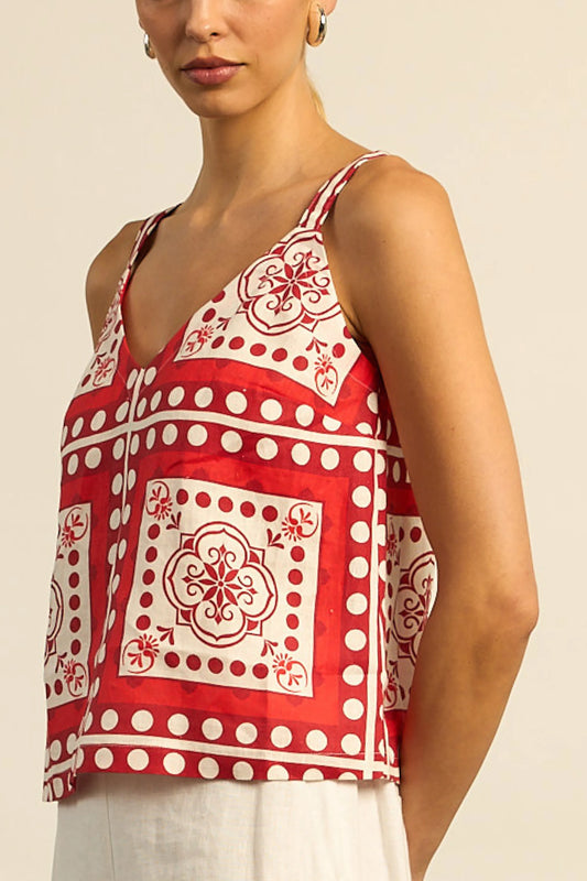 memo top - poppy scarf