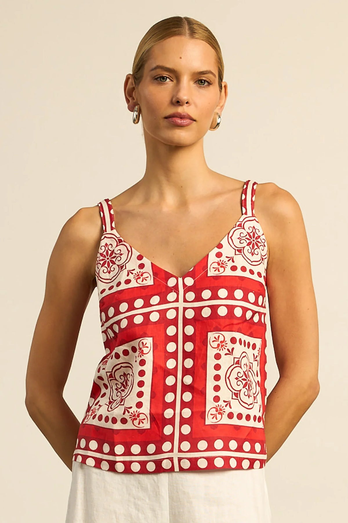 memo top - poppy scarf